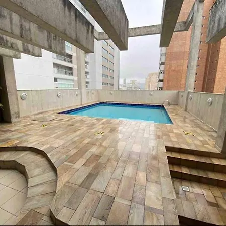 Flat Em Santos No Gonzaga A Tres Quadras Da Praia Exterior foto